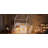Full Size Wooden House Bed With Built-In LED Shelf Light, White-1009874873