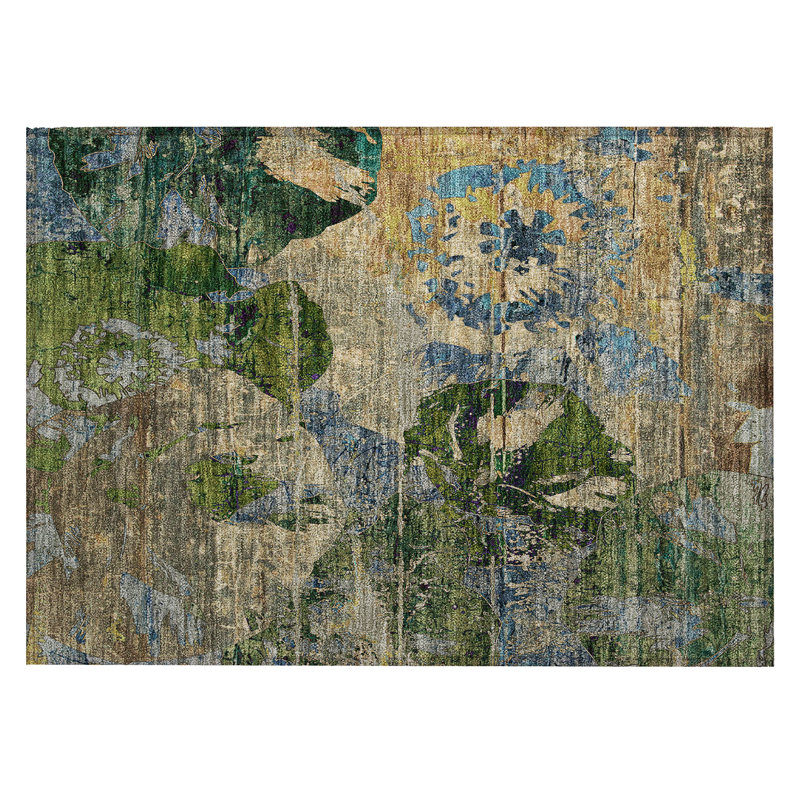 Flara Abstract Indoor / Outdoor Rug, Rectangle 1'8" x 2'6"