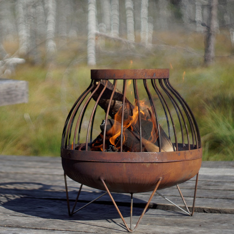 Rector Round Steel Wood Burning Smokeless Fire Pit
