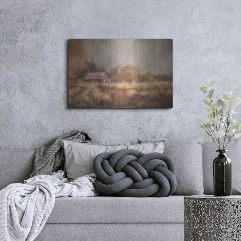  «Fall On The Farm» par Ashley Bradley, art mural en métal, H 24 po x l 36 po