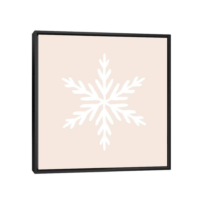 « Snowflake » par Orara studio-reproduction d’art, Pas de tapis, H 18 po x l 18 po x 1,5 po, Toile avec cadre noir