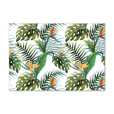Tropical Flowers - Wrapped Canvas Print
