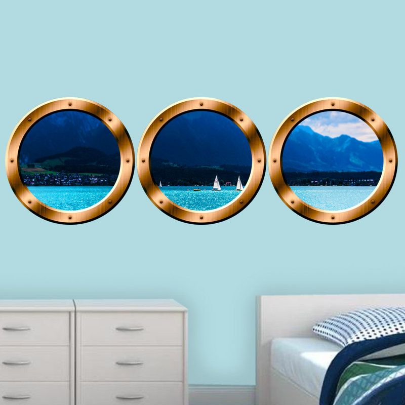Landscape & Nature Wall Decal, 24" H x 24" W x 0.01" D, Bronze