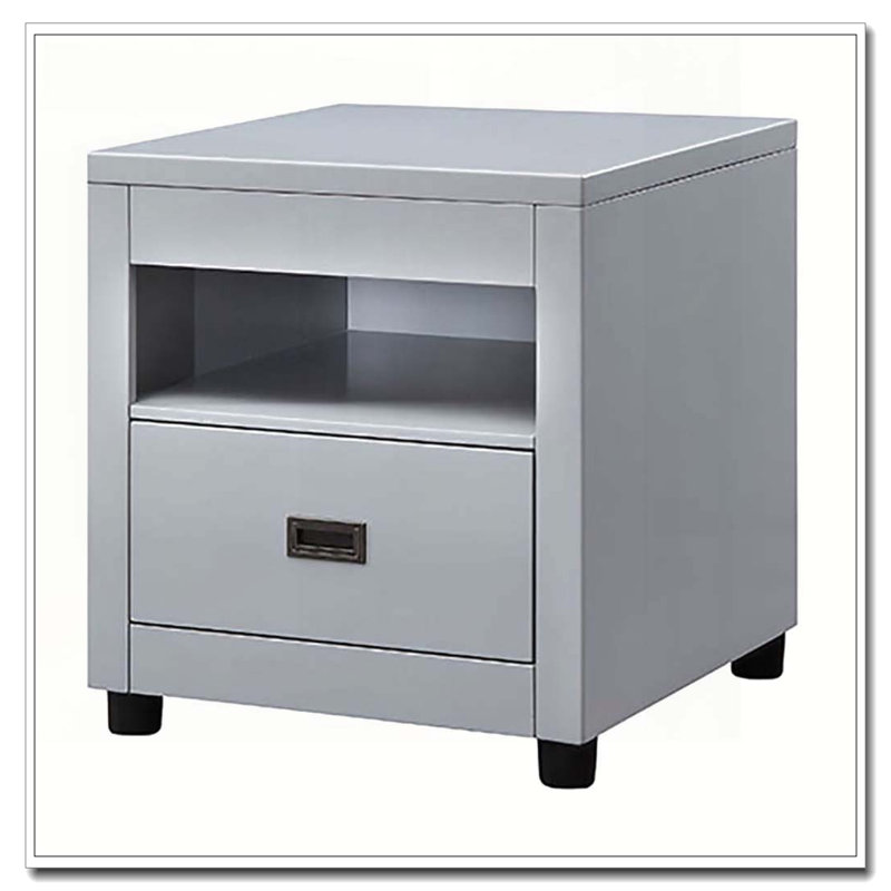 Dove Grey Storage End Table
