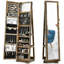 Armoire à bijoux verrouillable 360 ° 2-en-1 avec miroir pleine grandeur-2054642691
