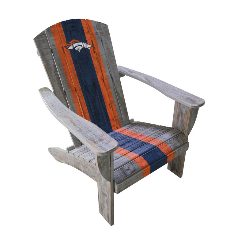 Wood Outdoor Adirondack Chair, Denver Broncos