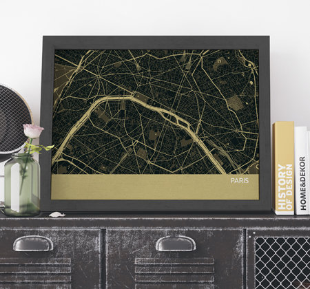 Single Picture Frame Print, Black
