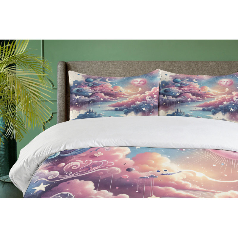 Celestial Sky Duvet Cover, King Duvet Cover + 2 Standard Shams