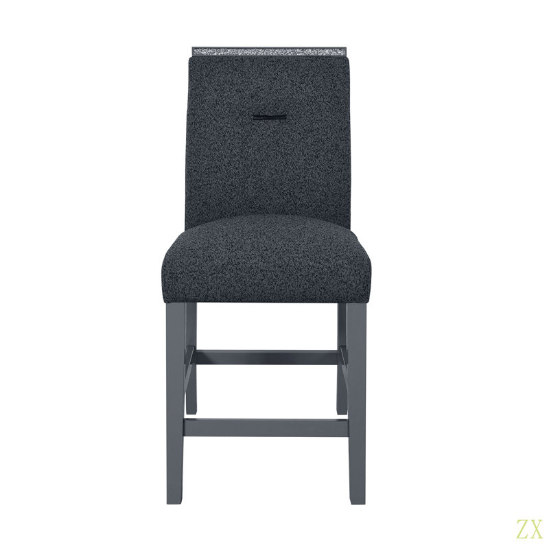 TABOURET DE BAR 2PK, Siège blanc / structure blanche