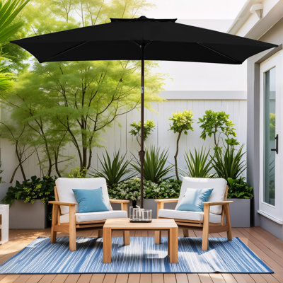 Le 10' x 6' 5" Rectangular Tilt Market Umbrella