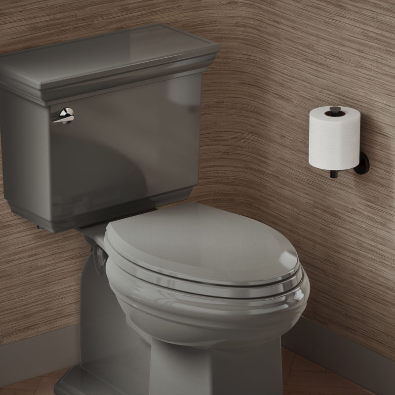 Lustra with Quick-Release Hinges Toilet Seat, Thunder Gray, Elongated