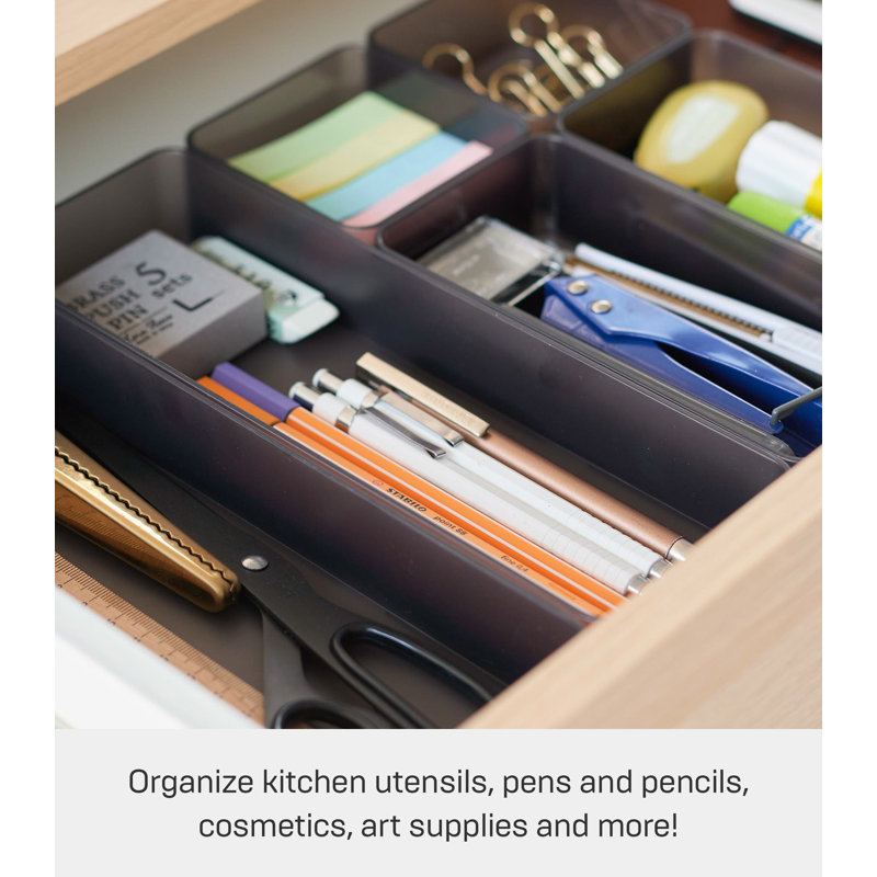 Yamazaki Home Stackable Organizers [Set Of 2] - Four Sizes, Large, Black