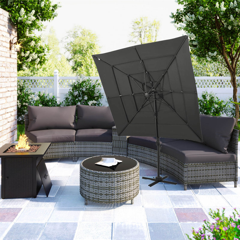 Castiel 250cm Parasol, Anthracite