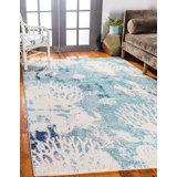 Tapis vert à motif abstrait Trenton