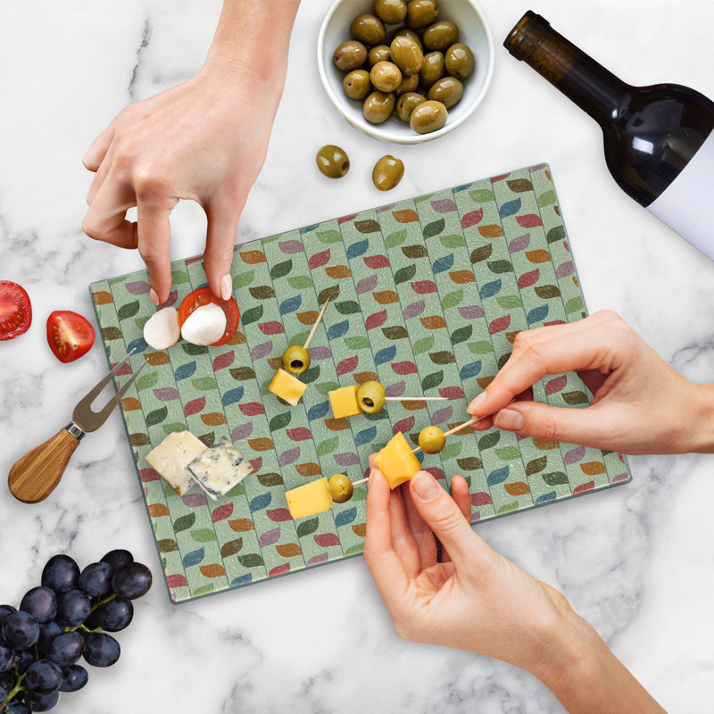 Multicolore planche à découper en verre trempé Ambesonne
