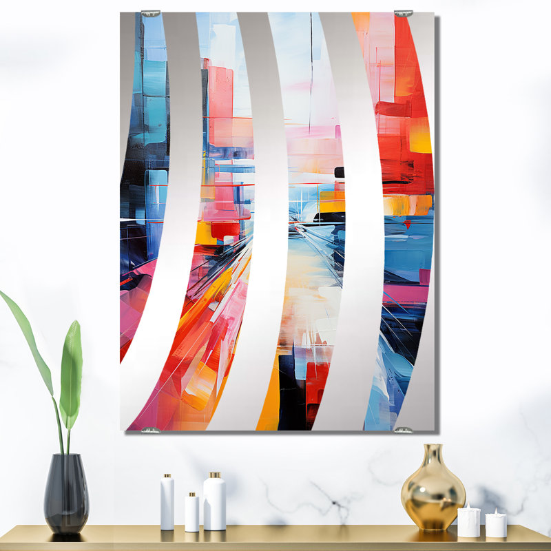 Miroir mural Chiem - Abstract Collages MIR135833, 40 po x 30 po
