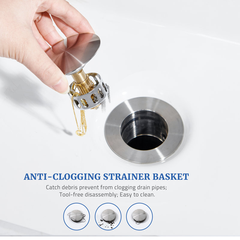4 in. Centerset Double Handle Slope Waterfall Spout Bathroom Vessel Sink Faucet with Pop Up Drain, Brushed Nickel