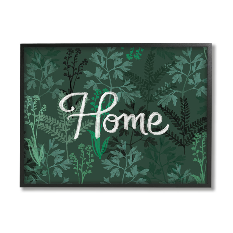 Green Botanicals - Plantes d'intérieur, H 16 po x l 20 po x P 1,5 po, Giclée encadrée noir minuit