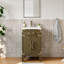 20" Single Bathroom Vanity With Resin Top,Grey