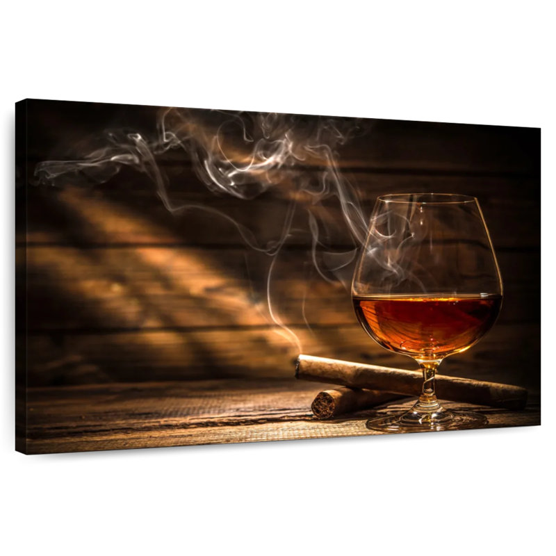 Yarlin whisky et cigare, H 8 po x l 12 po