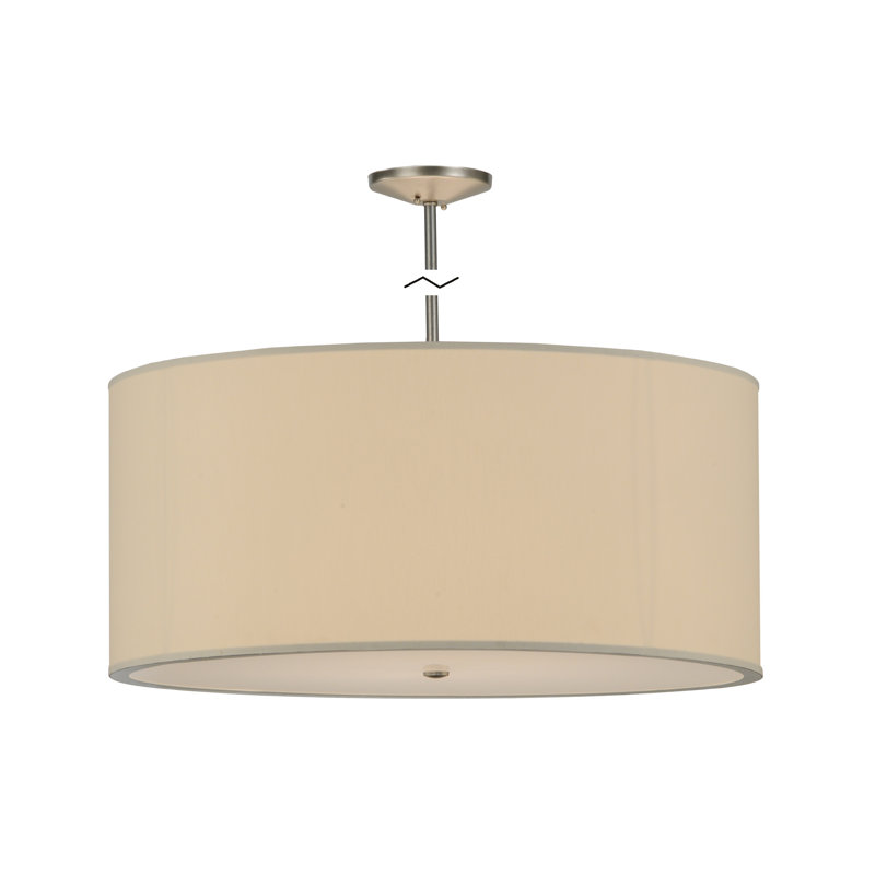 Labriola 6 - Light Fabric Drum Chandelier