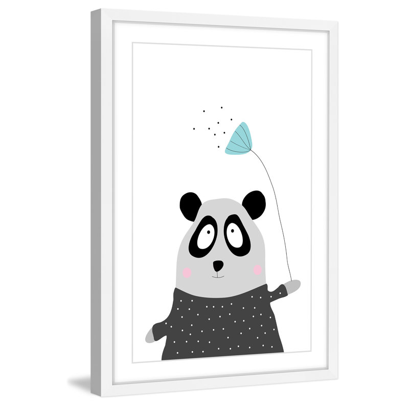 «Panda Flower», reproduction encadrée, H 30 po x l 20 po x P 1,5 po