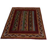 Nebih Oriental Area Rug in Multicolor Red
