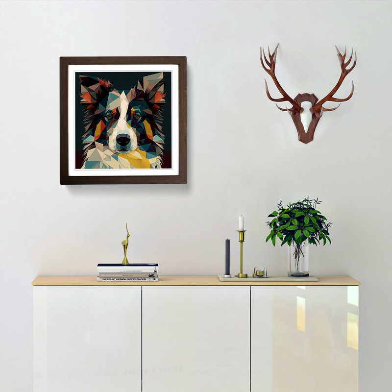 Single Picture Frame Print on Wood, Walnut