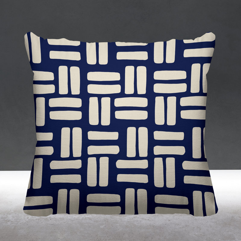 Housse et insert de coussin extérieur d'extérieur, L 19 po x H 19 po, Bleu marine