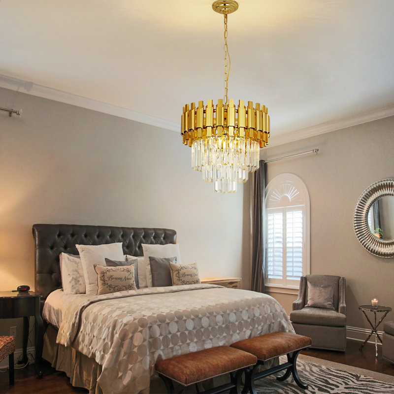 Shamor 4 - Light Aluminum Tiered Chandelier