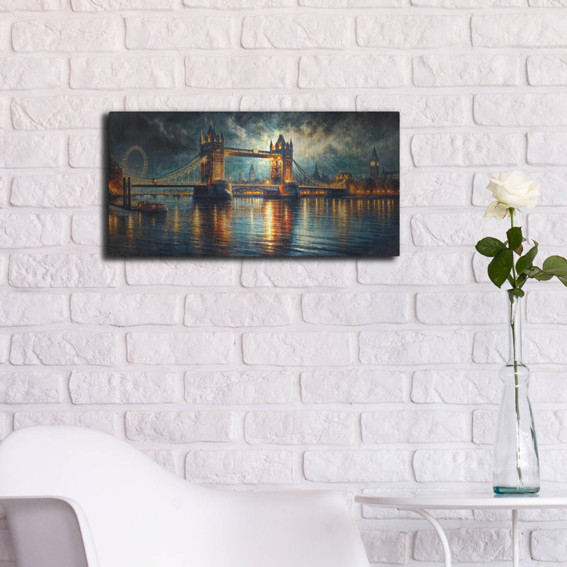 «Dramatic London Night» par Rey Klimt, art mural en métal