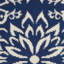 Tapis floral bleu marine / ivoire Chua-942839352