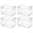 Mdesign Deep Plastic Office Storage Organizer Bin With Handles - 2 Pack - Clear-83063986