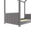 Lit simple en bois et velours, gris-565888358-565888357