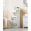 Bathroom Cabinet with Laundry Basket, Slim Narrow Laundry Cabinet with Drawer and Removable Hamper, Storage Cabinet Unit for Bathroom, 40 x 40 x 100 cm, White 