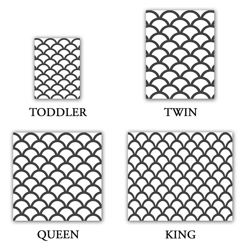Polyester Geometric Shapes Duvet Cover, 1 Queen Duvet Cover + 2 Standard Shams