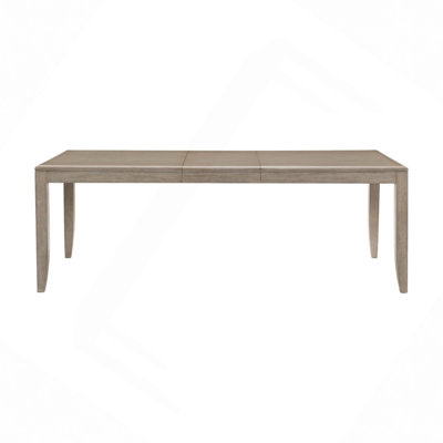 Contemporary 86" Dining Table Gray Finish 1Pc Separate Extension Leaf Wooden Furniture