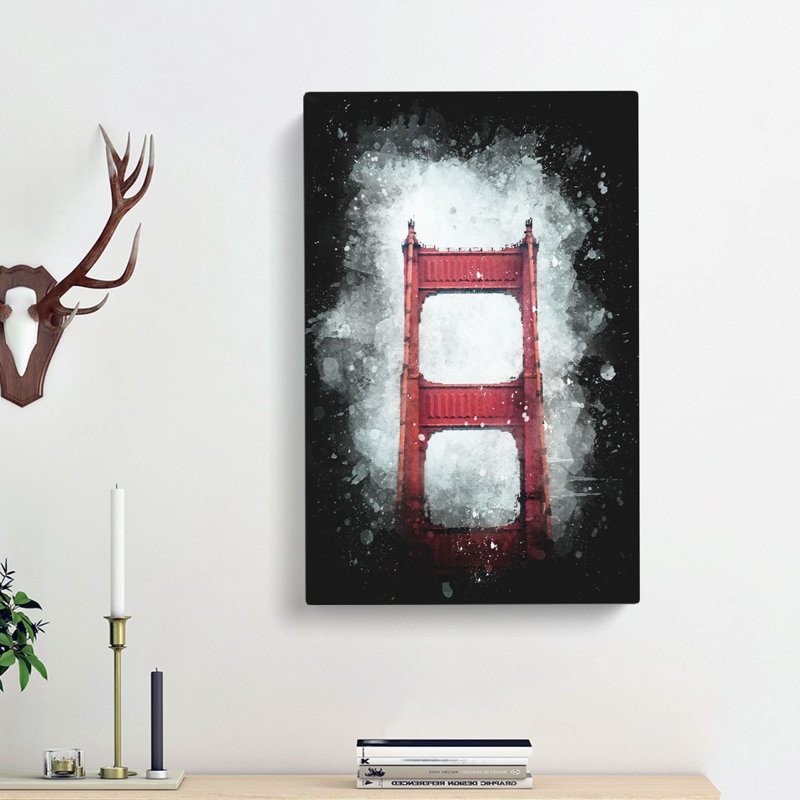 The Top of the Golden Gate Bridge - Wrapped Canvas, 91cm H x 60cm W x 3cm D