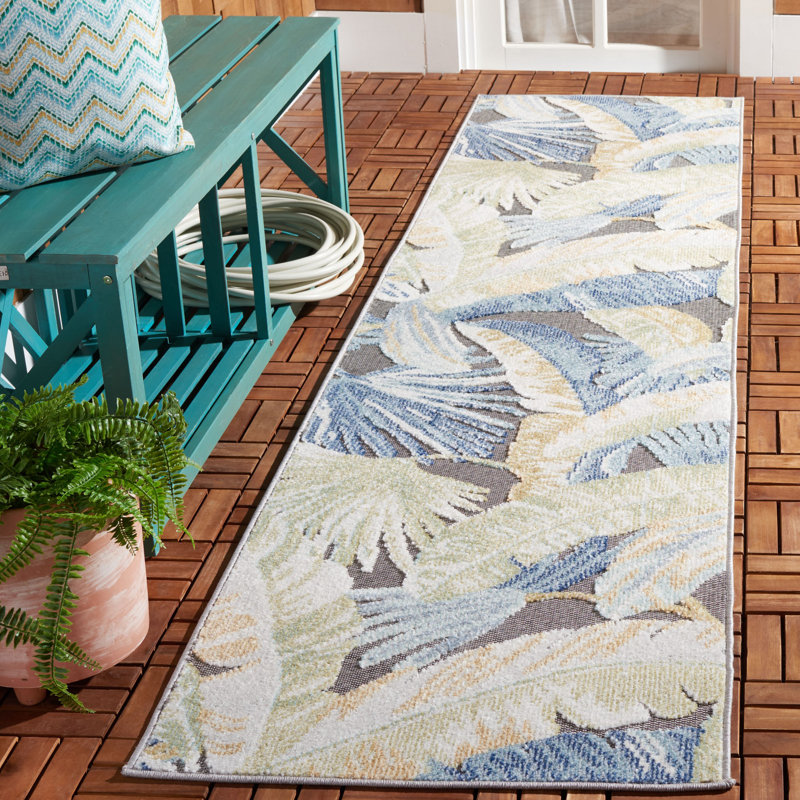 Cowlington Sarasota Performance Floral Indoor/Outdoor Area Rug, Runner 2'3" x 9'