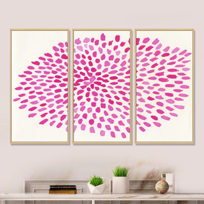 " Pink Burst " 3 - Pieces