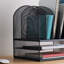 Organisateur de bureau en filet Onyx avec deux plateaux et six sections verticales-36586480