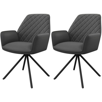Leather Swivel Dining Chair
