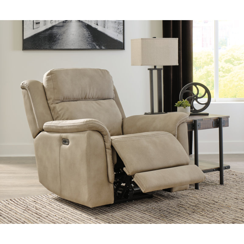 Fauteuil inclinable électrique en similicuir Gordils, Similicuir beige sable