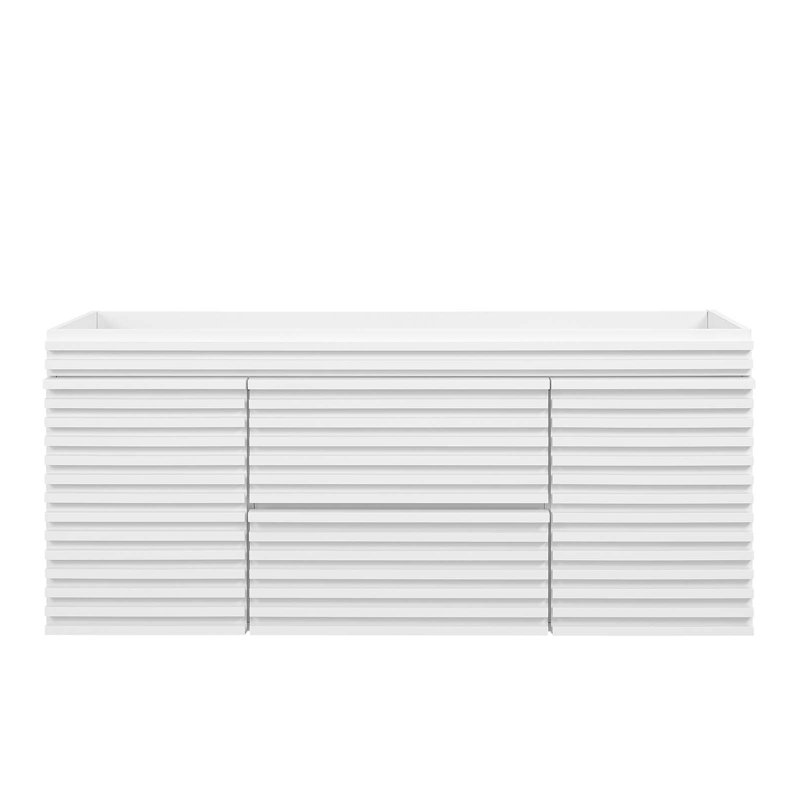 Base de meuble-lavabo mural simple 48 po Render, Blanc