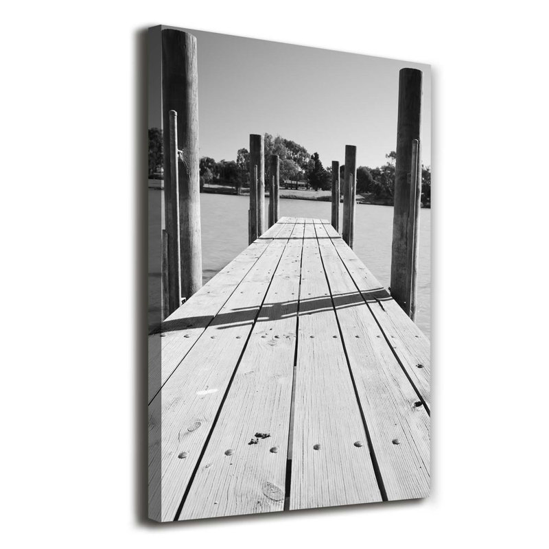 Wooden Pier - Wrapped Canvas Print