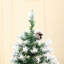Sapin de Noël artificiel enneigé 6 pi avec des branches réalistes, 61 pommes de pin et 800 pointes