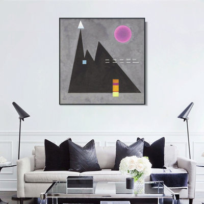 Reproduction de giclée sur toile encadrée «Sharp in Blunt» par Wassily Kandinsky Wall Art Living Office Home Decorations