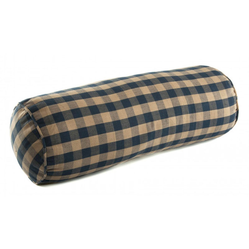  Housse et insert de traversin, Bleu marine / beige, 8 po x 21 po