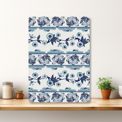 Flourish Tempered Glass Cutting Board, 7.9 x 11.8 inches | 100% Antibacterial, Easy-Clean Surface, Non-Slip Silicone Feet | Perfect for Food Prep & Serving, Durable & Stylish Kitchen Essential, Not Dishwasher Safe