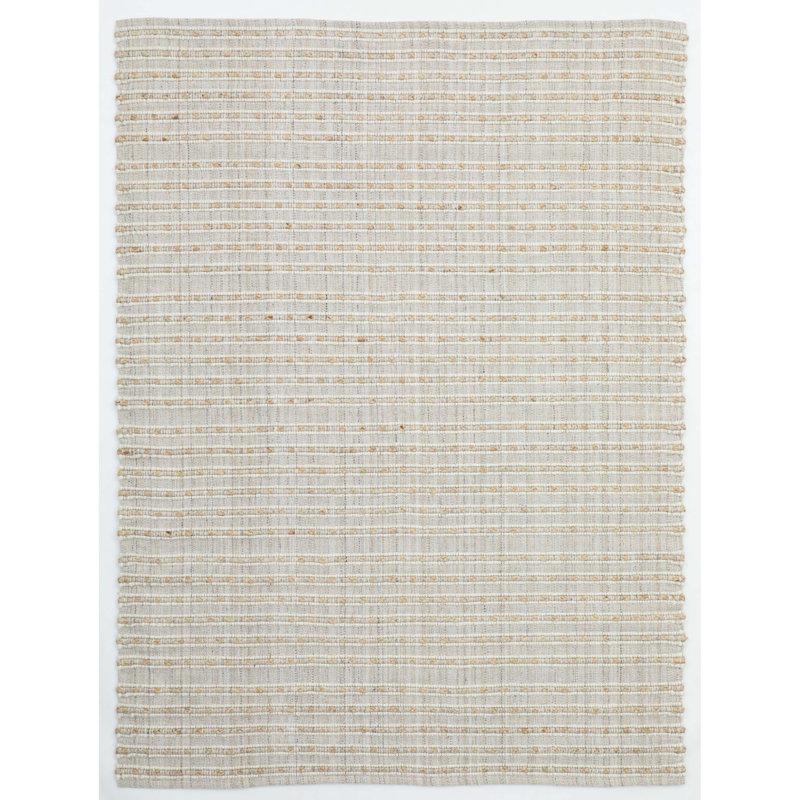 Tapis d'intérieur texturé en jute tissé à plat, Rectangle de 5 pi x 8 pi